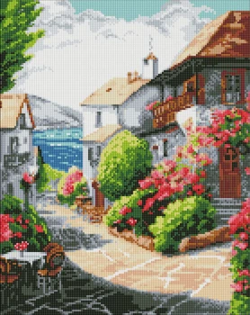 Алмазная мозаика Город у моря ©art_selena_ua 40x50 AMO7717 Идейка