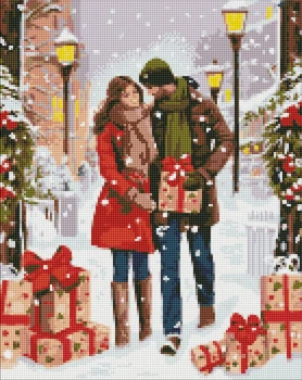 Алмазная мозаика Обмен подарками с голограммными стразами (AB) ©art_selena_ua 40x50 AMO7824 Идейка