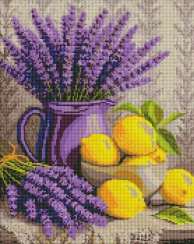 Алмазная мозаика Лаванда и лимоны ©art_selena_ua 40x50 AMO20486 Идейка