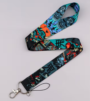 Ремешок на шею JDM Oni Mask для ключей, телефона и бейджа, 45 см