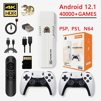 НОВИНКА 2026! Игровая консоль DATA FROG K8Pro — 2 в 1 ТВ Android 12.1 + ретро-система, 30 000 игр