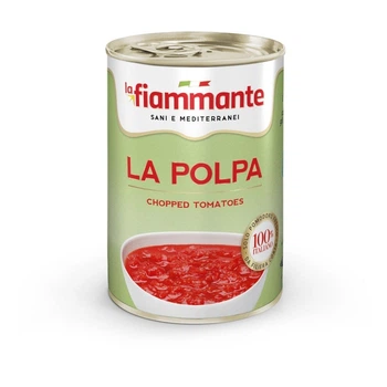 Томати шматочками очищені у томатному соку La Fiammante 400г (8001737204053)