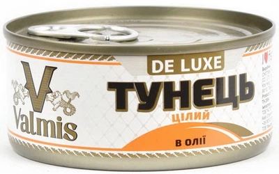 Тунець цілий в рослинній олії Valmis 150г(8855301217914)