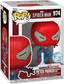 Фигурка Funko Pop! Marvel: Marvel's Spider-Man — #974 Питер Паркер в скоростном костюме (Peter Parker, Velocity Suit)