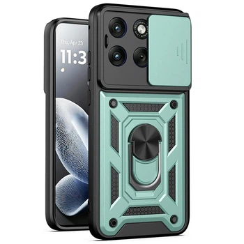 Чехол Fiji Camera Defence для Motorola Edge 70 Fusion бампер с защитой камеры и подставкой Green