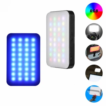 LED лампа портативна MJ-35 RGB 5W Black автономне живлення прищіпка Type-C