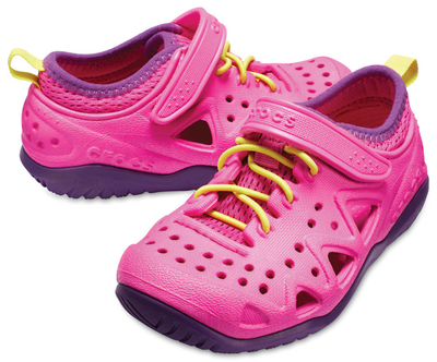 Дитячі крокси сандалії для дівчинки Crocs Swiftwater Play Shoe Pink (33-34, рожевий)