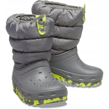 Дитячі крокси чоботи для хлопчика Crocs Neo Puff Boot Grey (29-30, сірий)