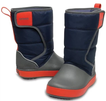 Дитячі крокси чоботи для хлопчика Crocs LodgePoint Navy/Grey (24-25, синій)