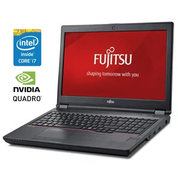 Мобільна робоча станція Fujitsu Celsius H780 / 15.6" (1920x1080) IPS / Intel Core i7-8750H (6 (12) ядер по 2.2 - 4.1 GHz) / 32 GB DDR4 / 512 GB SSD NVMe / nVidia Quadro P600, 4 GB GDDR5, 128-bit / WebCam / Win 11 Pro б/в