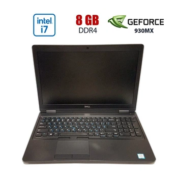 Ноутбук Dell Latitude 5580 / 15.6" (1366x768) TN / Intel Core i7-7600U (2 (4) ядер по 2.80 - 3.9 GHz) / 8 GB DDR4 / 512 GB SSD / nVidia GeForce 930MX, 2 GB DDR3, 64-bit / WebCam б/в