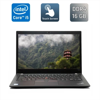 Ультрабук Lenovo ThinkPad T480s / 14" (1920x1080) IPS Touch / Intel Core i5-8350U (4 (8) ядра по 1.7 - 3.6 GHz) / 16 GB DDR4 / 512 GB SSD / Intel UHD Graphics 620 / WebCam / Fingerprint / Windows 10 б/у