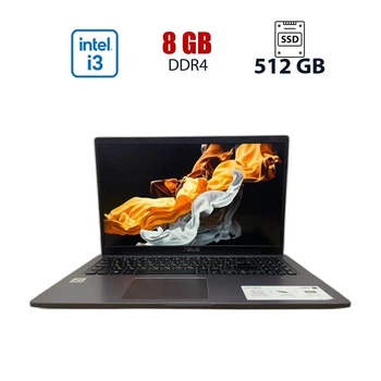 Ультрабук Б-класс Asus X515j / 15.6" (1920x1080) TN / Intel Core i3-1005G1 (2 (4) ядер по 1.20 - 3.4 GHz) / 8 GB DDR4 / 512 GB SSD / Intel UHD Graphics / WebCam б/у