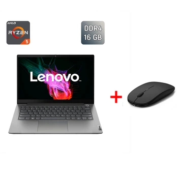 Ноутбук Б-класс Lenovo ThinkBook 14 G3 ACL / 14" (1920x1080) IPS / AMD Ryzen 5 5500U (6 (12) ядер по 2.1 - 4.0 GHz) / 16 GB DDR4 / 256 GB SSD / AMD Radeon Graphics 448SP / WebCam / TouchID б/у + Подарок Беспроводная мышь / USB