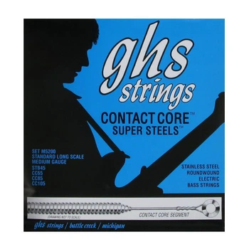 Струны для 5-струнной бас-гитары GHS Contact Core Super Steels 5MCC, 45-129