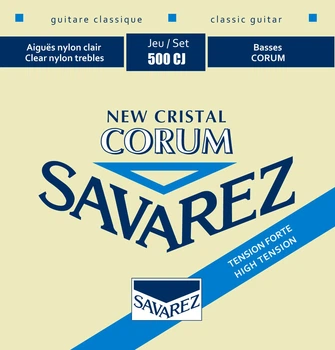Струны для классической гитары Savarez New Cristal Corum 500-CJ High Tension, 28-44