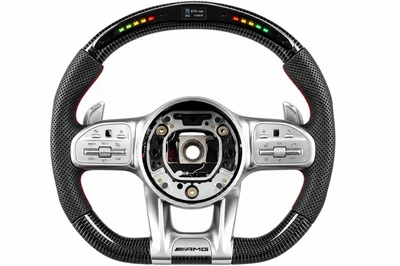 Руль AMG 2018-Style (Карбон, LED, 3pin) для Mercedes GLE coupe C292 2015-2019 гг