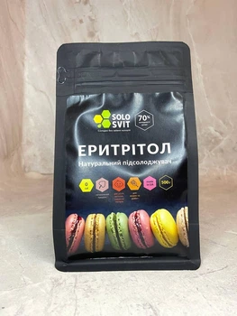 Натуральний підсолоджувач ерітрітол SoloSvit, 500 г