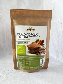 Светлый какао-порошок 10-12%. Здорово. 250 г. Здорово 250 г