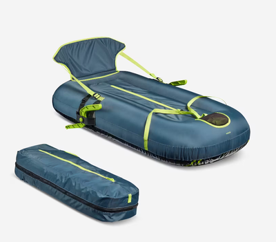 Надувні Санки Тюбінг з Гальмом Wedze Pumpslide 120 х 60 х 46 см з Чохлом Синій