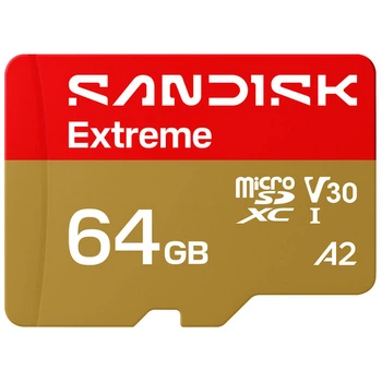 Карта памяти SanDisk 64GB microSDXC C10 UHS-I U3 A2 V30 R170/W80MB/s Extreme GO (SDSQXGN-064G-GN6MN) (354298)