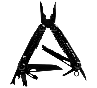 Мультитул Badger Outdoor Thorn Black 14 Інструментів Чорний BO-MT-S4