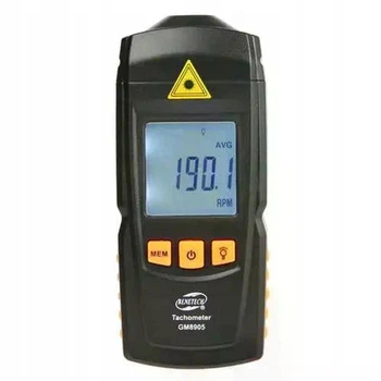 Тахометр цифровой бесконтактный BENETECH GM8905 черный 2.5-99999 об/мин лазерный с подсветкой дисплея 127x55x28 мм (112-163-GM8905)