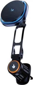 Uchwyt magnetyczny Wozinsky WCT5-6S2Y Qi/MagSafe 15W Czarny (5907769372506)