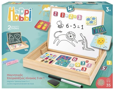 Настольный магнитный мольберт 3 в 1 AS Happi Hobbi Magnetic Tabletop Easel (1029-64086) (5203068640866)