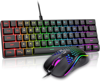 Ігровий комплект клавіатура та миша RedThunder K62 RGB-підсвітка UKR чорний