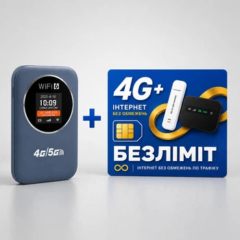 Карманный Wi-Fi роутер M32 4G LTE с аккумулятором 3000 мА·ч + симкарта с безлимитом Киевстар
