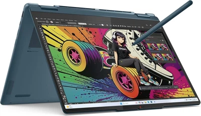 Сенсорный Ноутбук 14" Lenovo Yoga 7 2-in-1 14AKP10 Ryzen AI 7 350 RAM 16GB SSD 512GB 14ч батарея Win11 Алюминиевый корпус (UKR) (102267294)
