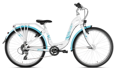 Дитячий Велосипед 2-х Колісний 24'' (від 8 до 12 років) PUKY SKYRIDE Light 24-8 Зріст 130 - 160 см Алюмінієвий Білий/Блакитний