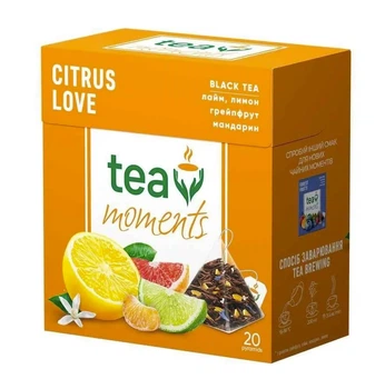 Чай чорний Tea Moments Citrus Love Цитрусова Любов 20 пірамідок по 1.7 г