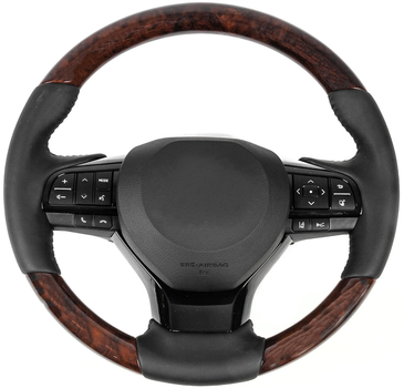 Руль в сборе (с подогревом, под дерево) для Lexus LX570 / 450d 2008-2022 гг