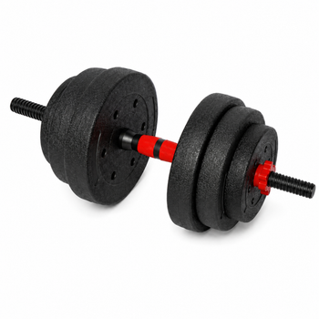 Гантели композитные Champion X-venum 1шт 55см 12.5 кг Черно-Красный