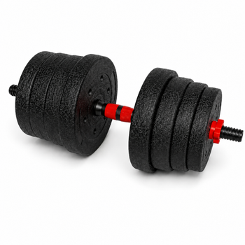 Гантели композитные Champion X-venum 1шт 55см 16 кг Черно-Красный