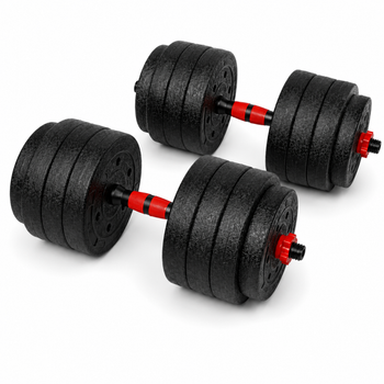 Гантели композитные Champion X-venum 2шт 51см 21.5 кг Черно-Красный