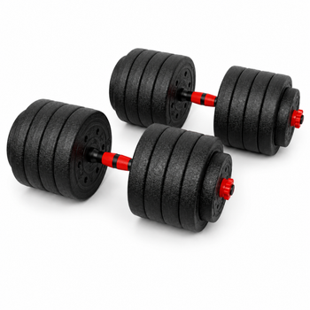 Гантели композитные Champion X-venum 2шт 55см 25.5 кг Черно-Красный