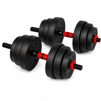 Гантели композитные Champion X-venum 2шт 55см 12.5 кг Черно-Красный