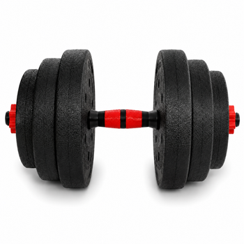 Гантелі композитні Champion X-venum 1шт 40см 12.5 кг Чорно-Червоний