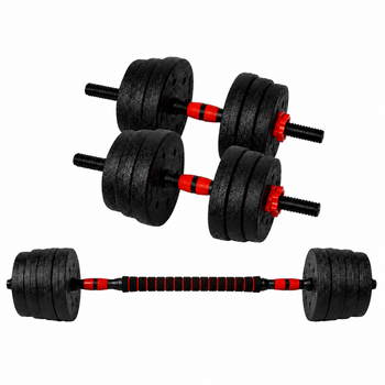 Гантели композитные со Штангой Champion X-venum 2шт 51см 8 кг Черно-Красный