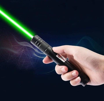 Лазер зелений Laser 303 100мВт 532нМ, лазерна указка з блокуванням + насадка зіркове небо 670112