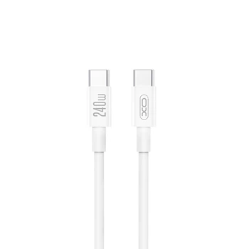 Кабель XO NB-Q298-CC USB-C to USB-C 240W Power Delivery 1 м White (NB-Q298-CC.white)