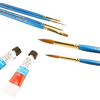 Кисти WINSOR&NEWTON для акварели из смешанного ворса, 6 штук