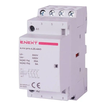 Модульный контактор e.mc.pro.4.25.4NO, 4р, 25А, 4NO, 220В