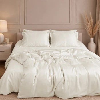 Простынь Mirson Tencel №09 Milk 150х220 см (2200013881575)