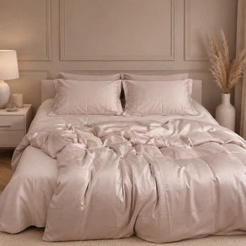Простынь Mirson Tencel №13 Grey Olive 220x240 см (2200013883340)
