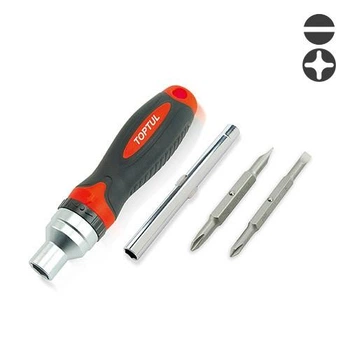 Викрутка-бітотримач з тріскачкою 7-в-1 GAAR0402 Toptul