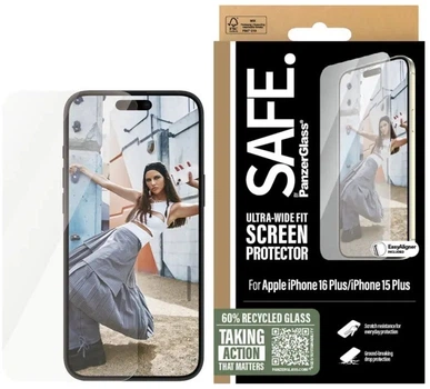 Защитное стекло SAFE. by PanzerGlass Screen Protector Ultra-Wide Fit для смартфона Apple iPhone 16 Plus (SAFE95877)